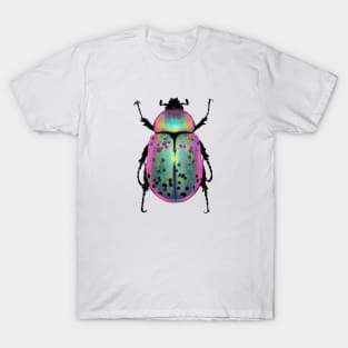 Pink and Green Beetle T-Shirt